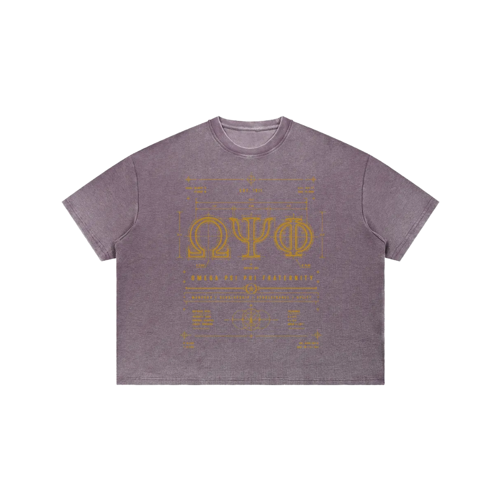 ΩΨΦ Sunfade Blueprint Tee