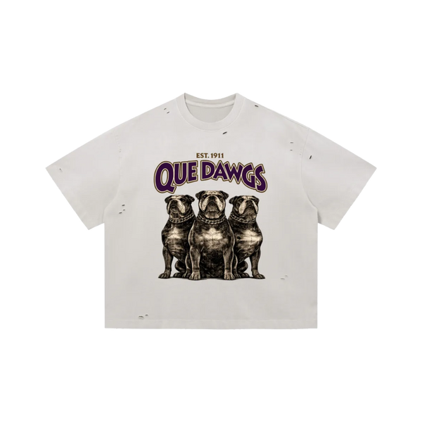 ΩΨΦ Que Dawgs Distressed Tee