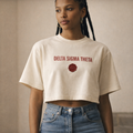 ΔΣΘ Wax Emblem Crop Tee