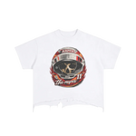 Velocity Boxy Distressed Hem Tee